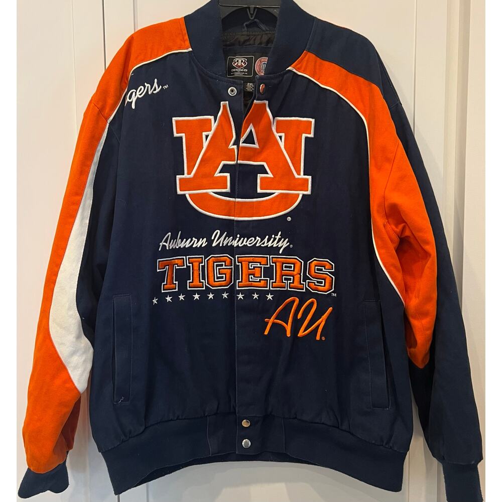 Auburn University Tigers Official Collegiate Blue Orange Jacket by DESIGNS 2XL